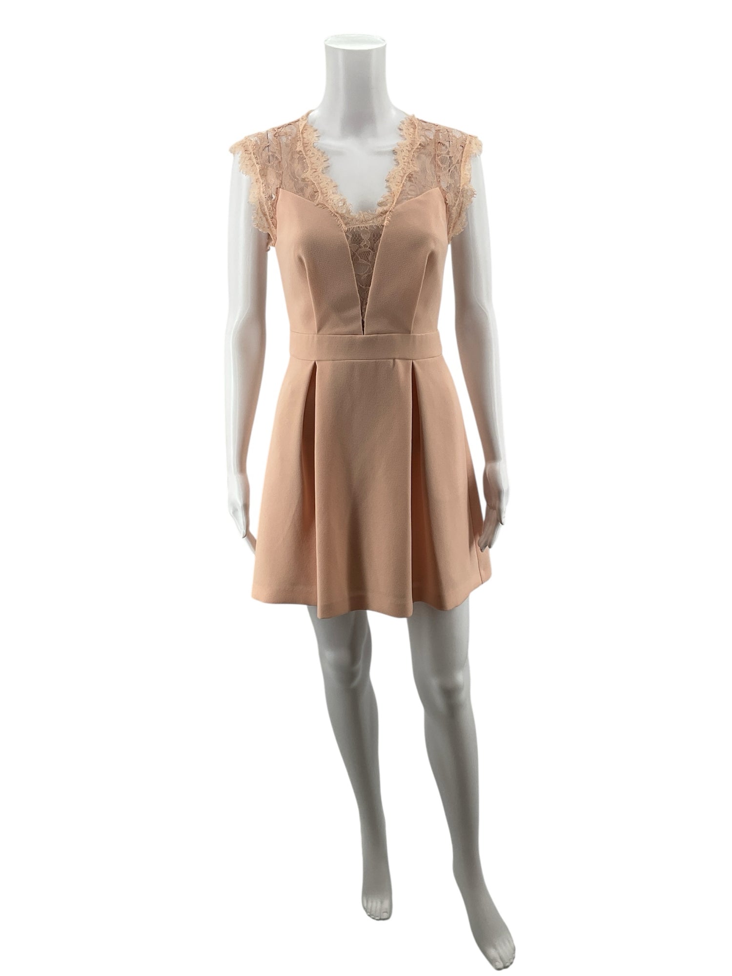 BCBGeneration Peach Lace Pre-Owned Ladies Dress - Size 2