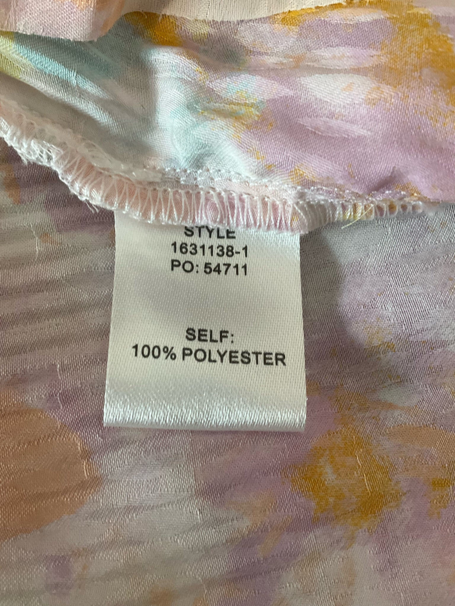 Current Air Watercolor Floral Pleated Peasant Blouse Size Medium