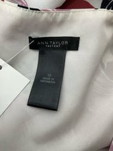 Ann Taylor Factory white/pink/black A-Line Ann Taylor White/Pink/Black Floral Pre-Owned Ladies Dress - Size 10 - Size 10