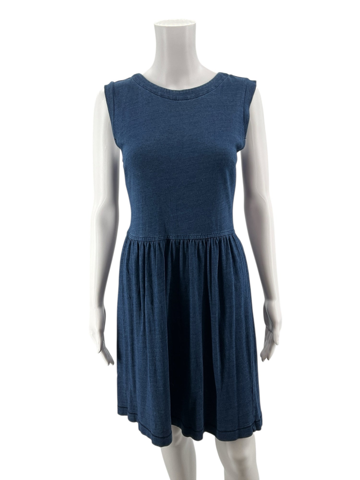 LOFT Blue Fit and Flare Blue Solid Pre-Owned Ladies Dress - Size 0 - Size 0