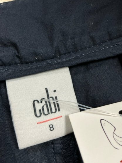 Cabi Navy Blue Eyelet Cotton Skorts Scalloped Hem Size 8