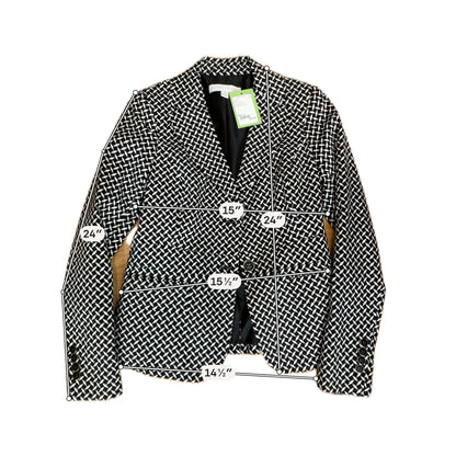 New York &amp; Company Geometric Cube Print Stretch Blazer Size 2