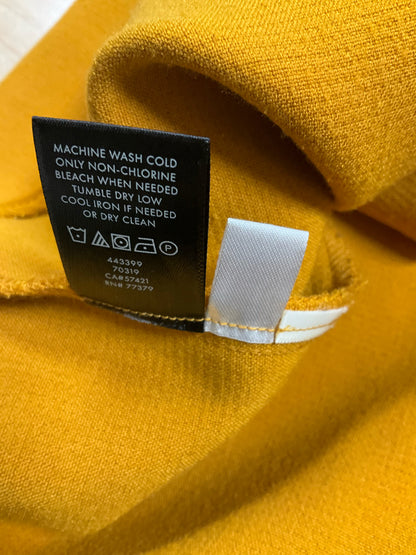 Ann Taylor Size 6 Mustard Yellow Mock Neck Balloon Sleeve Shift Dress - ONLINE ONLY