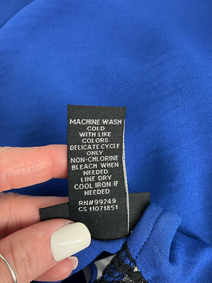 Catherines Blue/Black Lace Pre-Owned Ladies Casual Top - Size 1X - Margaret’s Fine Consignment