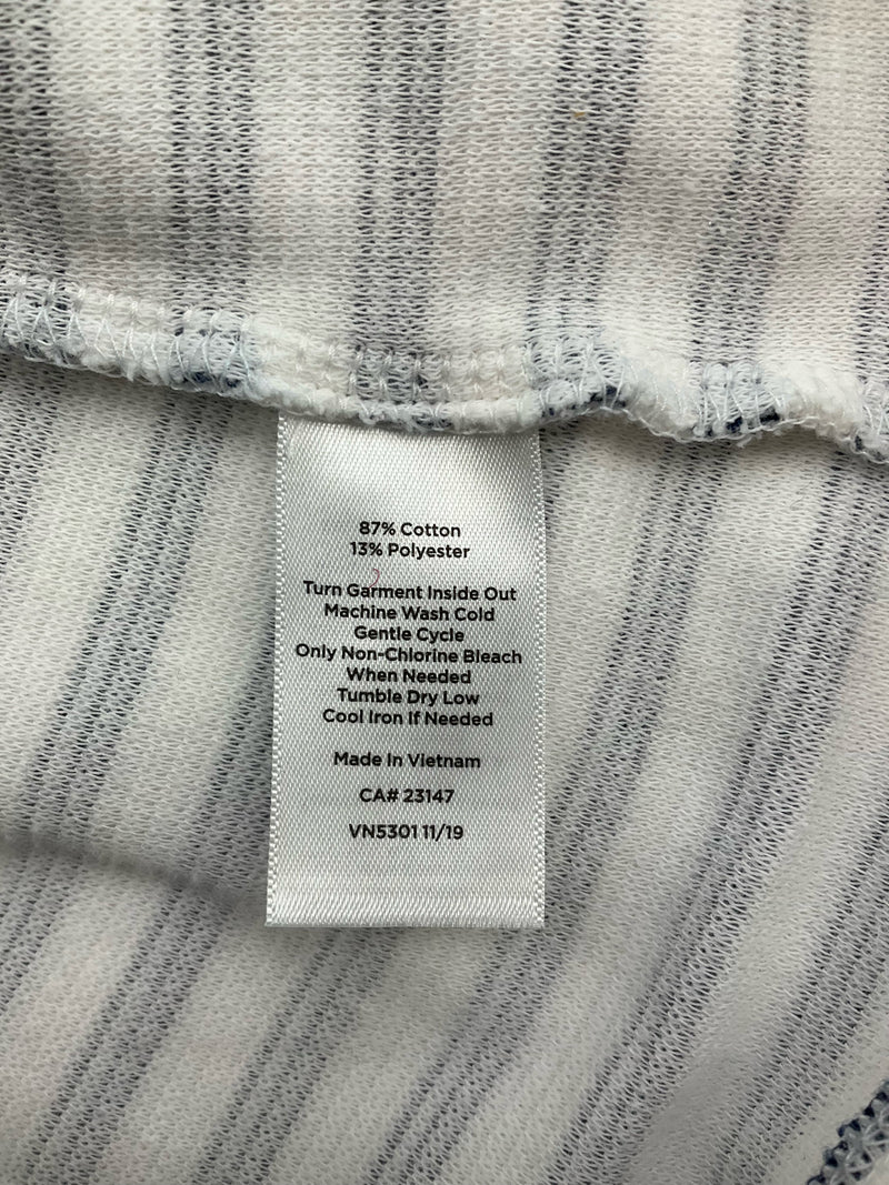 Talbots White/Navy Stripe Pre-Owned Ladies Top - Size Medium