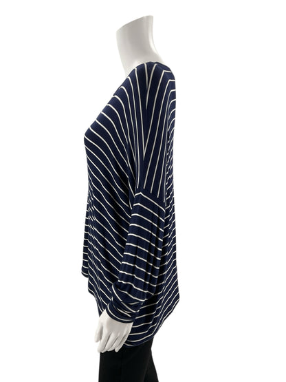 Cabi Navy/White Stripe Pre-Owned Ladies Casual Top - Size Small