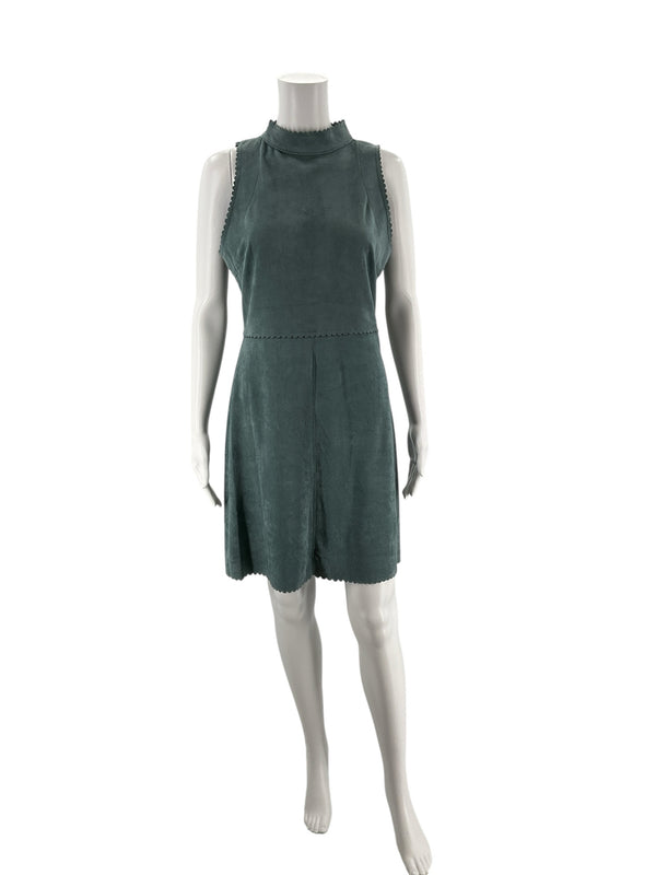 Soprano Green Suede Pre-Owned Ladies New With Tags Dress - Size Large