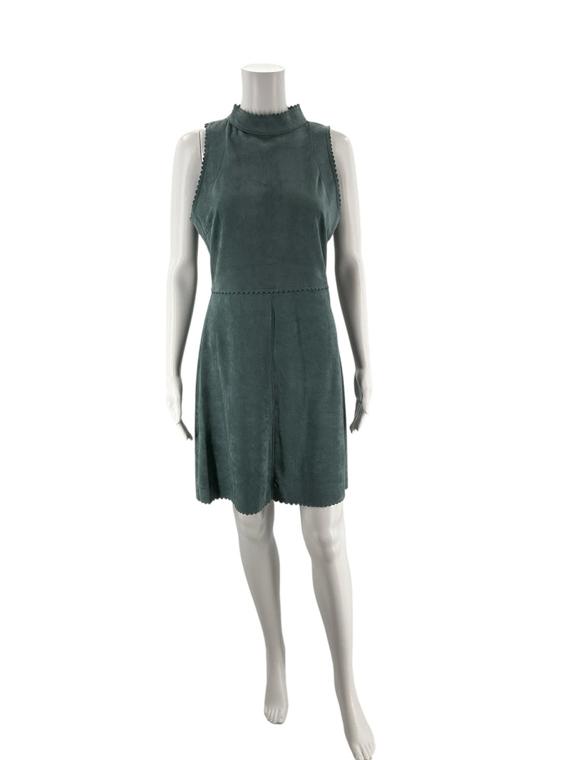 Soprano Green Suede Pre-Owned Ladies New With Tags Dress - Size Large