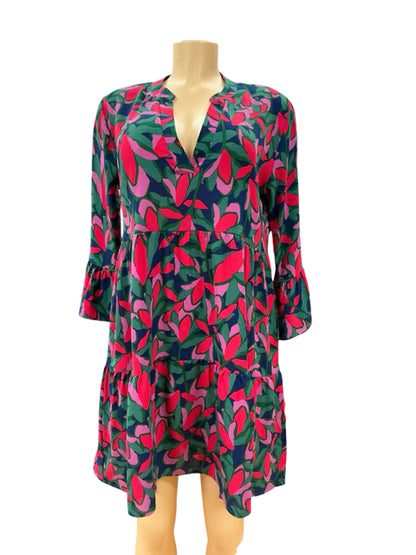 Michelle McDowell Sawyer Paisley Bell Sleeve Tunic Dress Size S