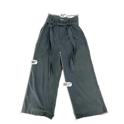 Sadie + Sage Gray Pant Sadie + Sage Gray Pleated Paperbag Waist Wide Leg Culottes Size Small - Size S