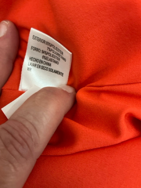 Antonio Melani Coral Red Ruffle Front Sheath Dress Size 2 - ONLINE ONLY