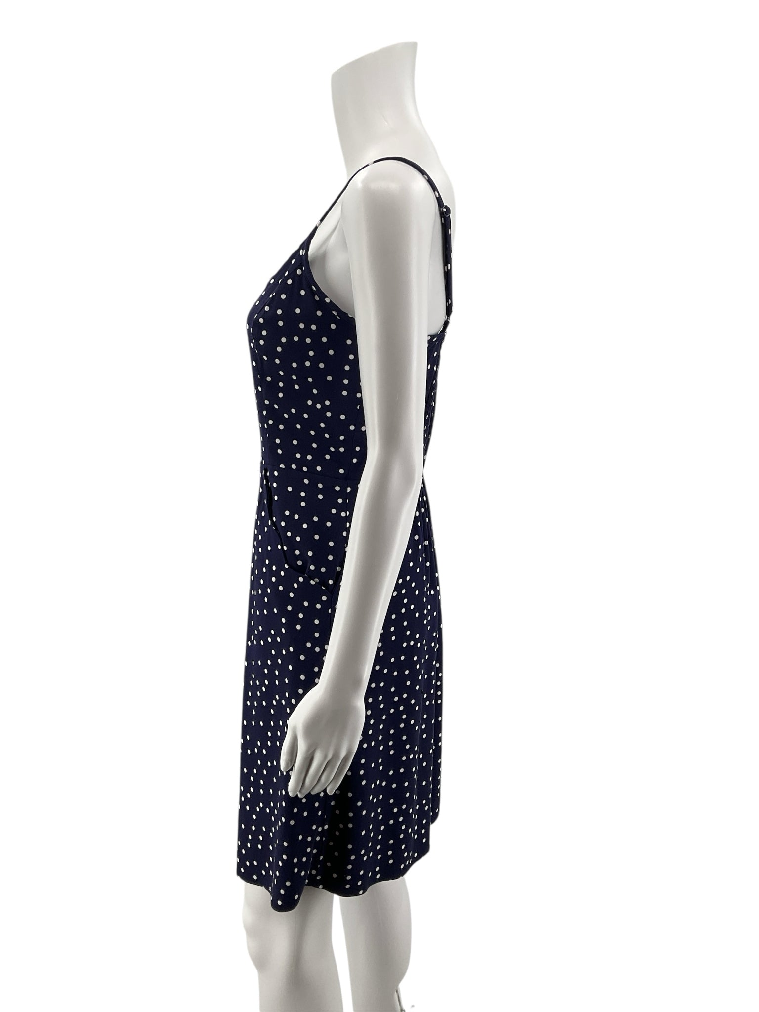 41 Hawthorn Size Small Navy/White Polka Dot Pre-Owned Ladies Dress