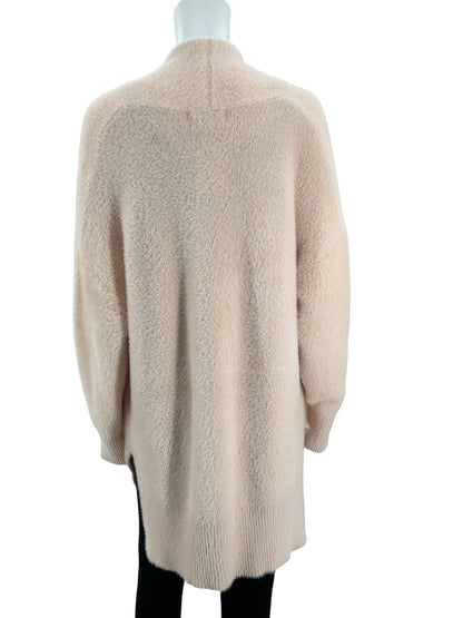 Rachel Zoe Pink Fuzzy Eyelash Knit Dolman Sleeve Cardigan Shrug Size Small