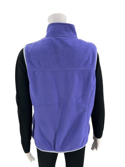 LL Bean Purple Fleece Vest Size Medium - rear view