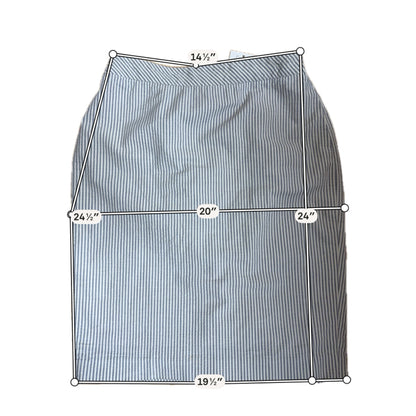 Ann Taylor tan/blue Skirt Size 2 tan/blue Stripe Pre-Owned Ladies Skirt - Size 2