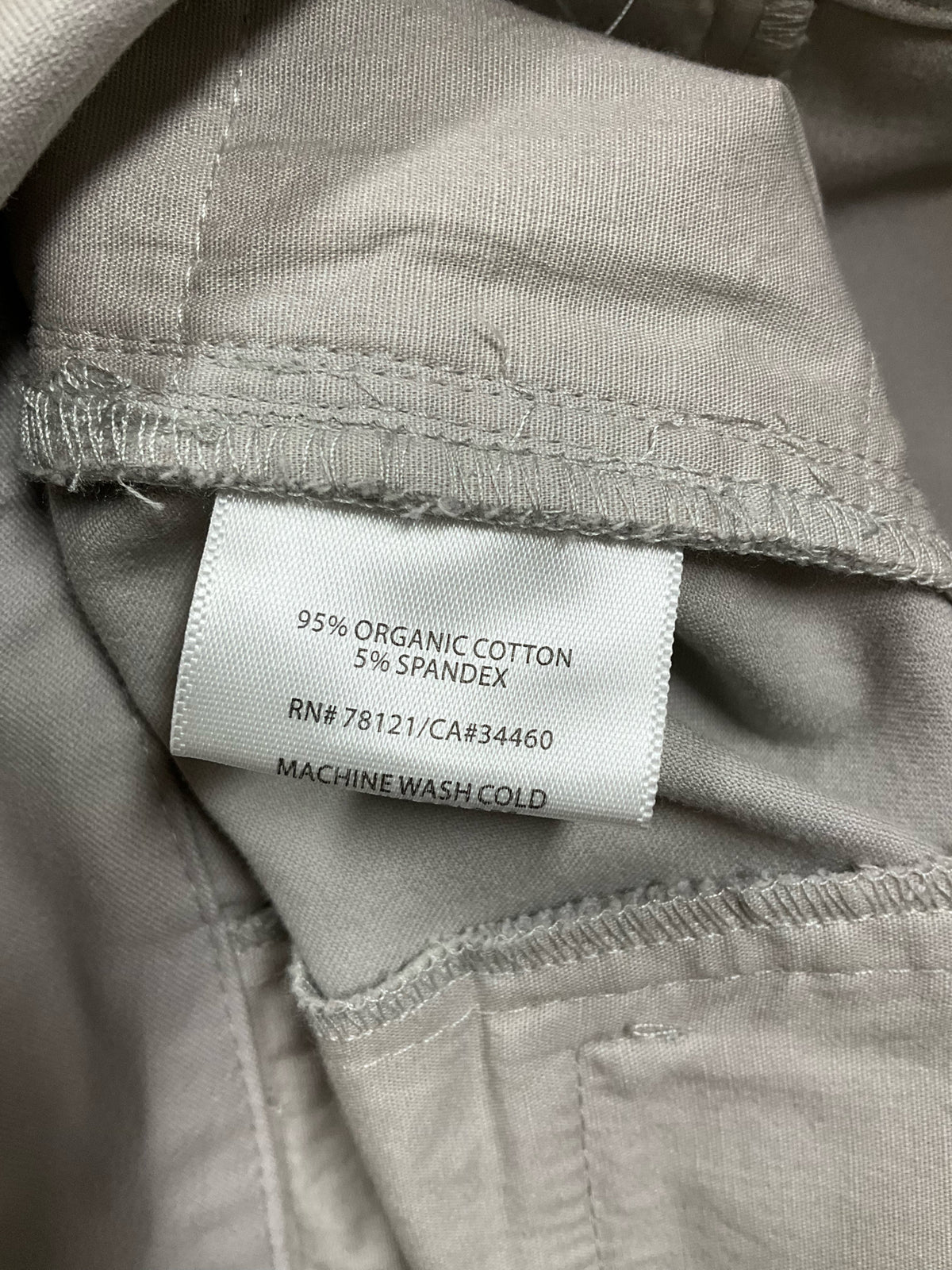 Eileen Fisher Organic Cotton Stretch Straight Leg Ankle Pants Gray Small - ONLINE ONLY