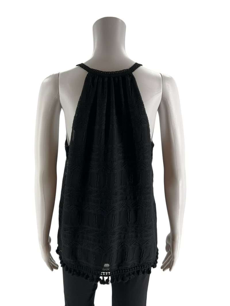 Joie Black Embroidered Pre-Owned Ladies Top - Size Small
