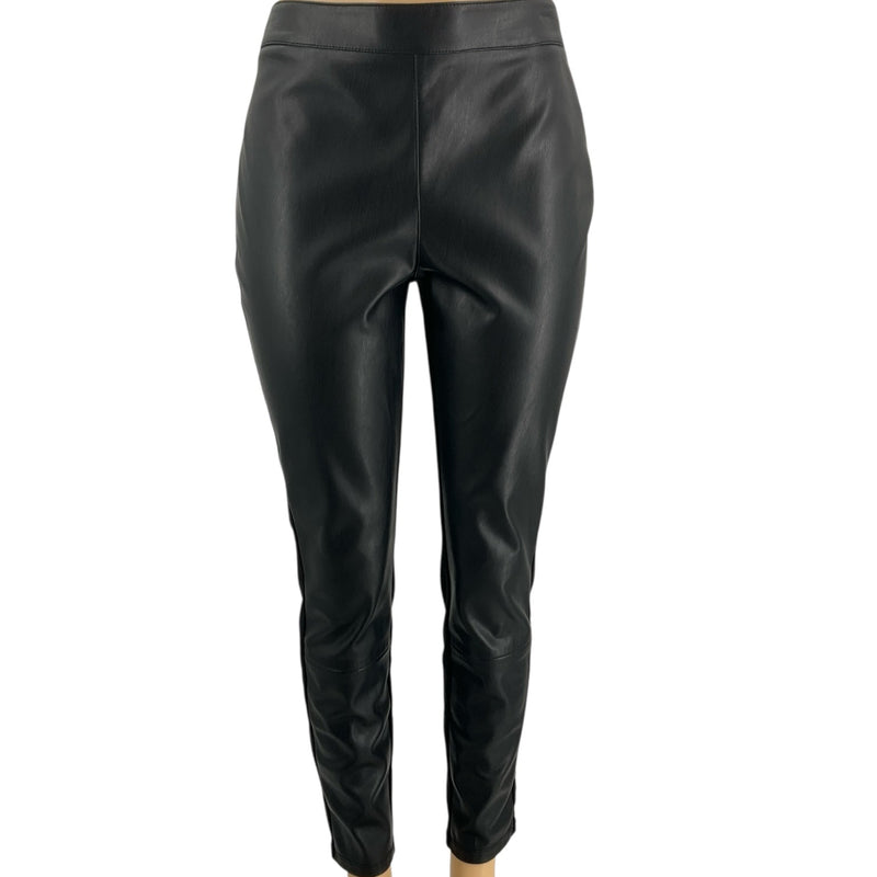 White House Black Market Black Faux Leather Skinny Pants – Size 10, Excellent Condition - Margaret’s Fine Consignment