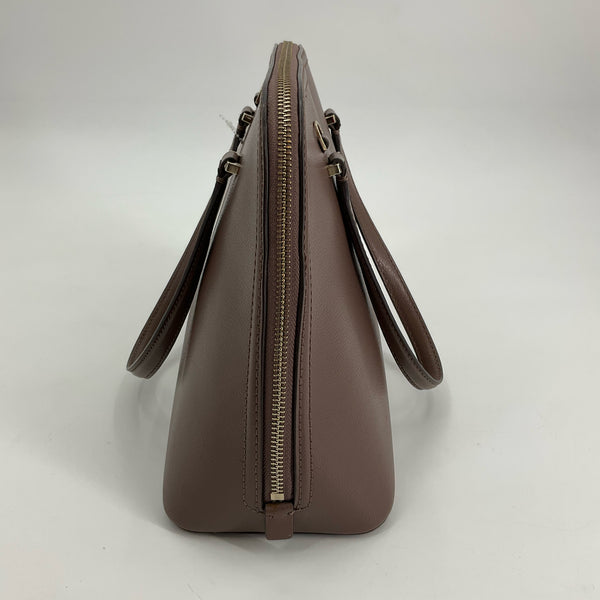Kate Spade Taupe Pebbled Leather Satchel – Good Condition, Crossbody Strap Not Included - Margaret’s Fine Consignment