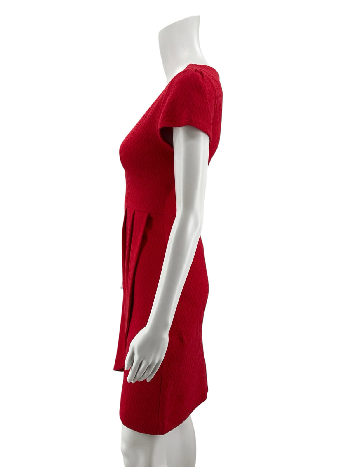 Maeve by Anthropologie Red Textured Tulip Sheath Dress Size Petite XS