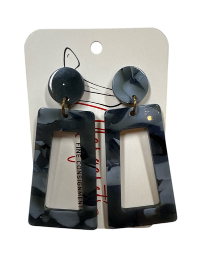 Geometric Marbled Resin Dangle Earrings | Modern Statement Jewelry