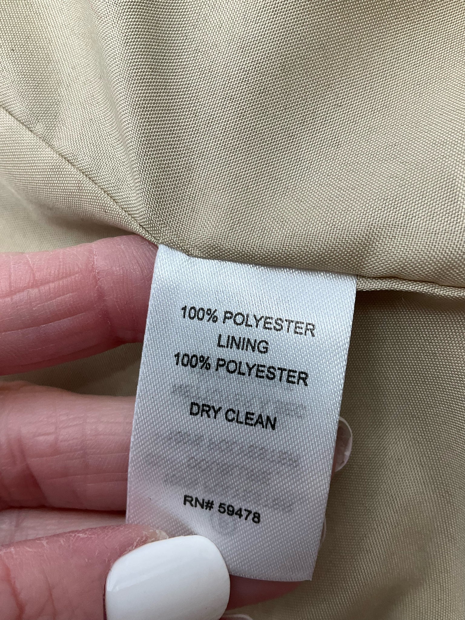 Mercer &amp; Madison Cream/Gold Solid Pre-Owned Ladies Jacket - Size Large - Margaret’s Fine Consignment