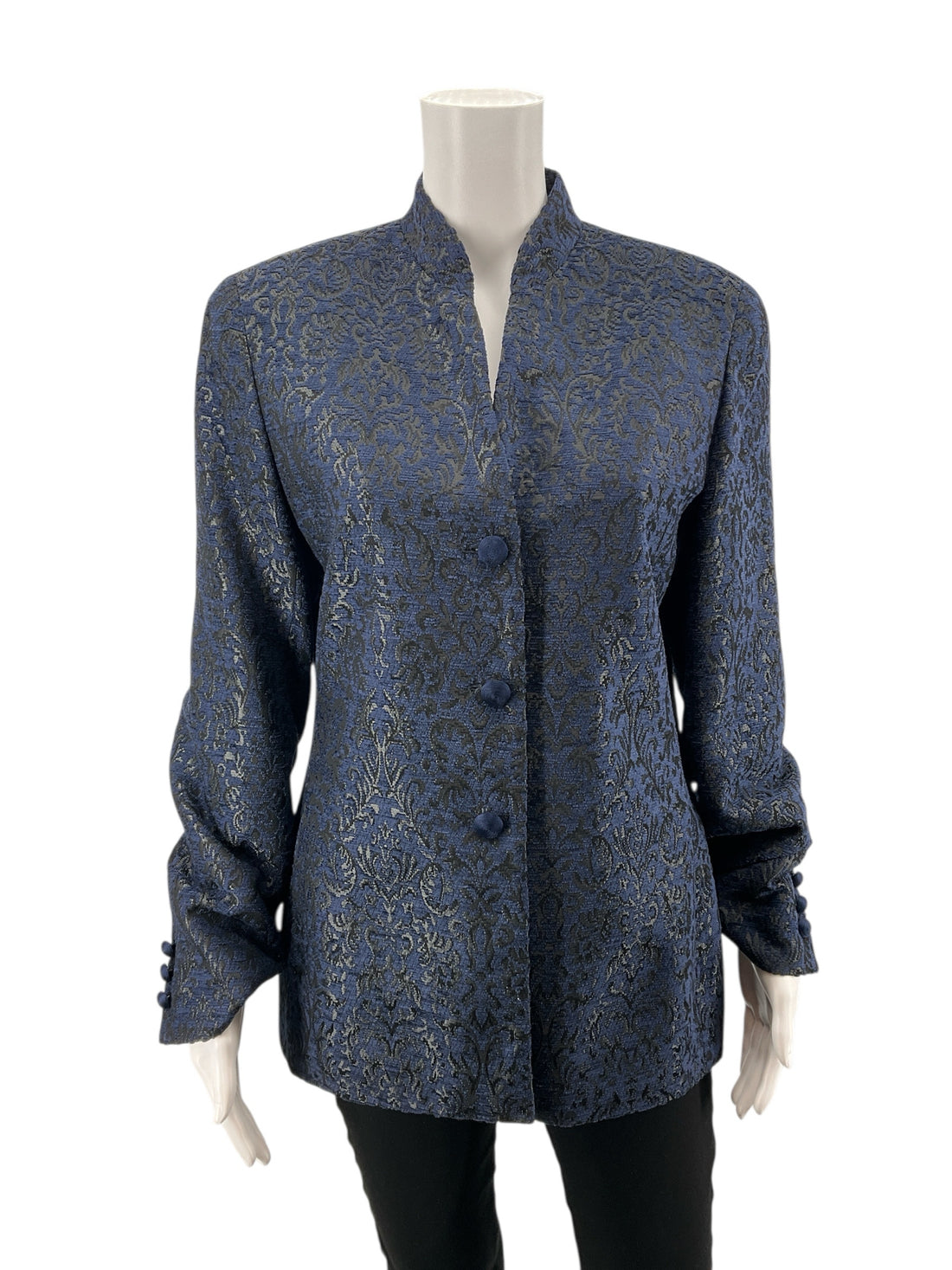Juliana Collezione Blue/Black Print Pre-Owned Ladies Jacket - Size 8 - Margaret’s Fine Consignment