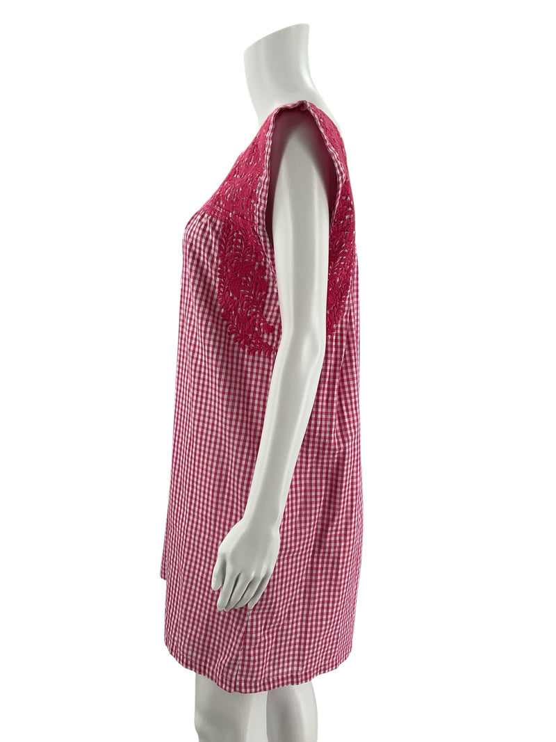 J Marie Pink/White Checkered Pre-Owned Ladies Dress - Size Small - Margaret’s Fine Consignment