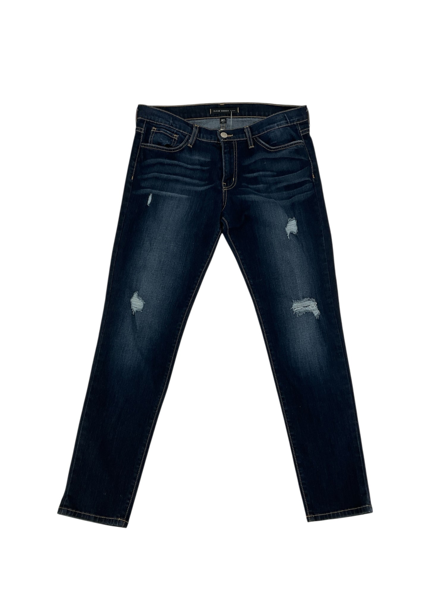 Flying Monkey Platinum Mid Rise Distressed Skinny Jeans Size 6