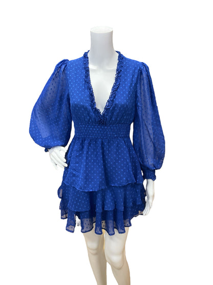 B Darlin Size 1/2 Blue Dots Consignment Ladies Dress