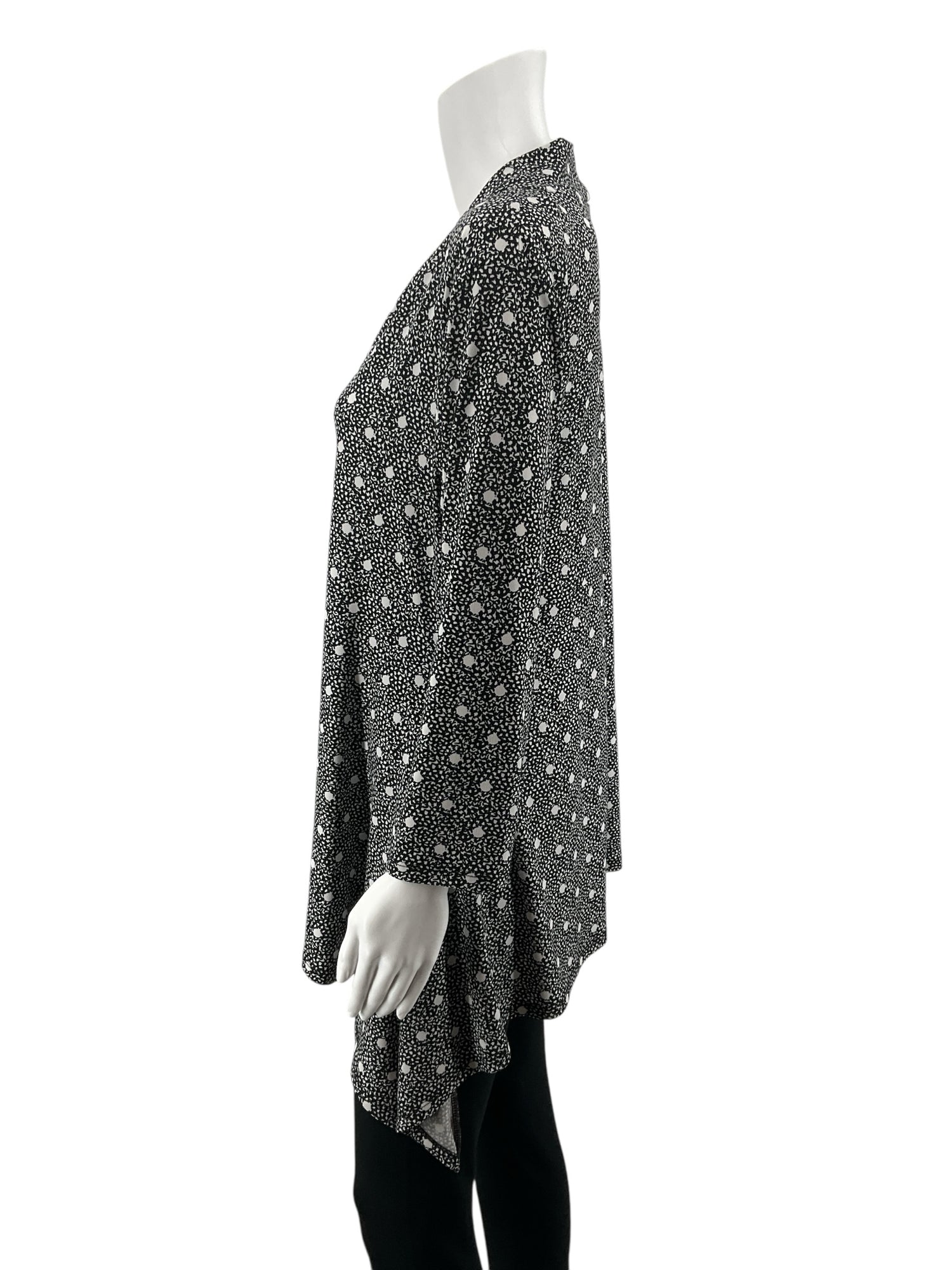 Chaus New York Abstract Print V-Neck Tunic Top Size XL