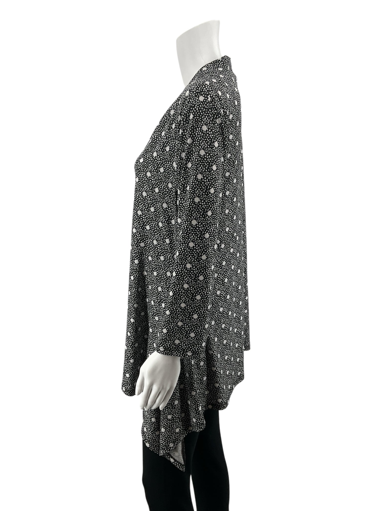 Chaus New York Abstract Print V-Neck Tunic Top Size XL