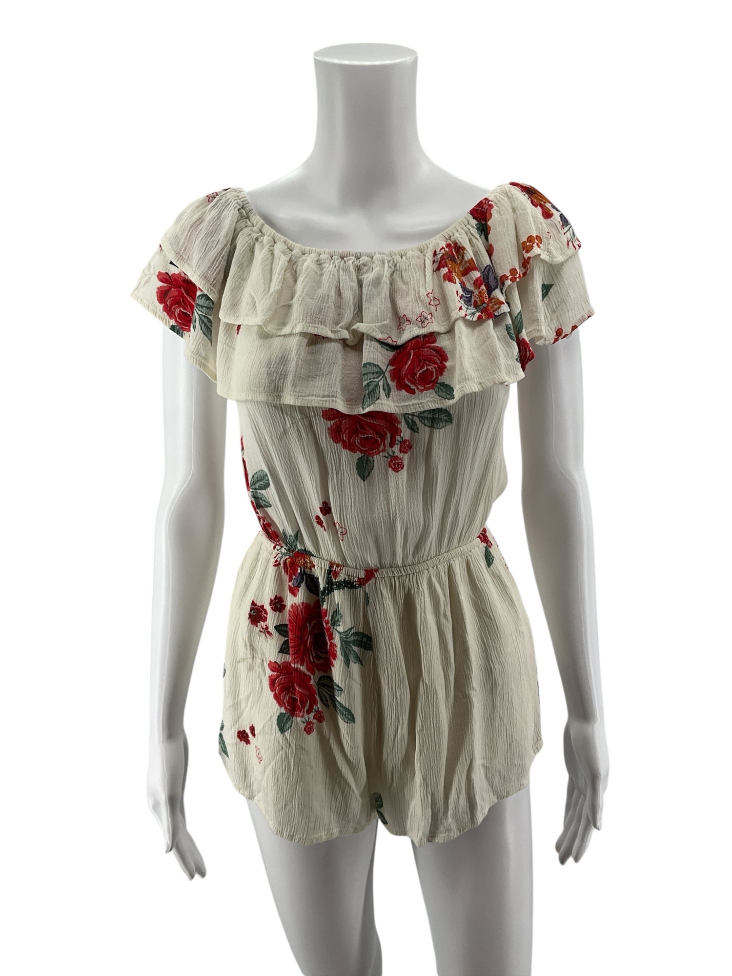 Illa Illa Off The Shoulder Ruffle Floral Romper Size Small