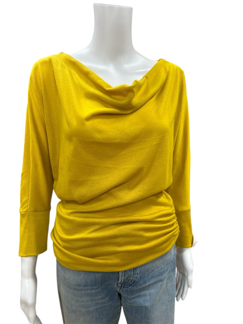 Alfani Mustard Top Size Small - front view