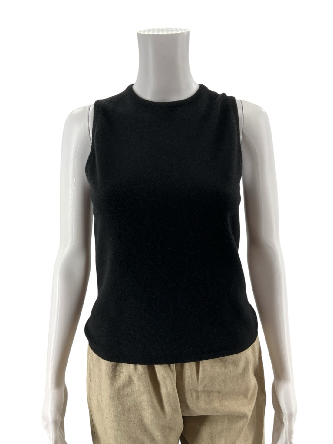 BERK by Burlington Arcade Berk by Ballantyne 100% Cashmere Sleeveless Shell Top Black Size Medium