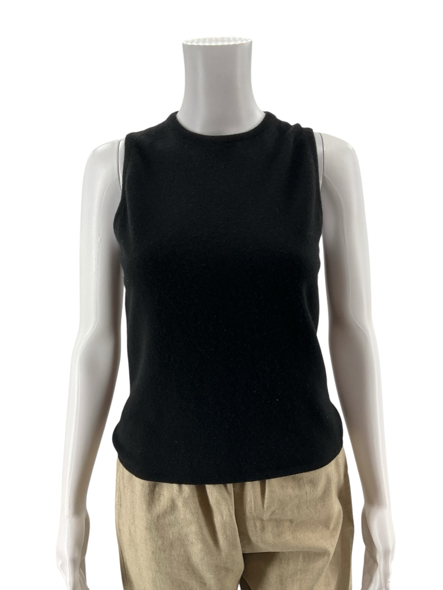 BERK by Burlington Arcade Berk by Ballantyne 100% Cashmere Sleeveless Shell Top Black Size Medium
