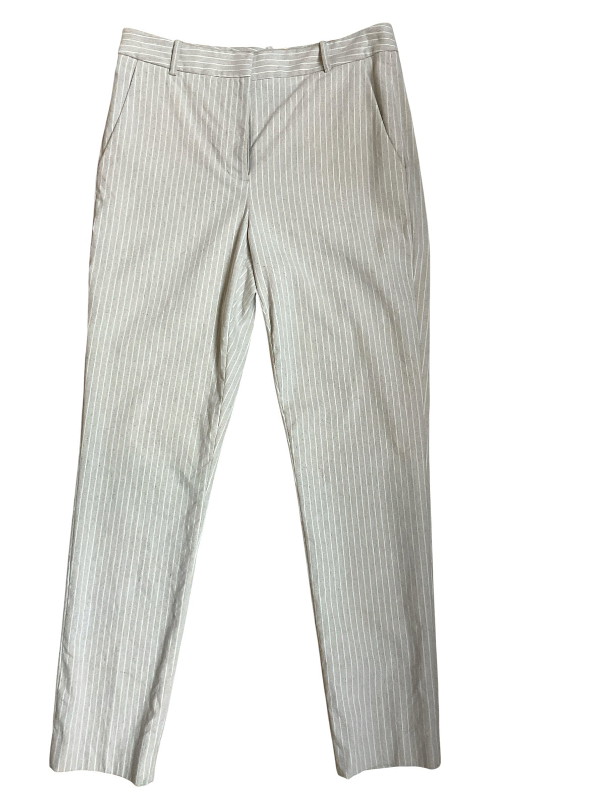 Alex Marie Pinstripe Linen Blend Ankle Pants | Size 4 - ONLINE ONLY