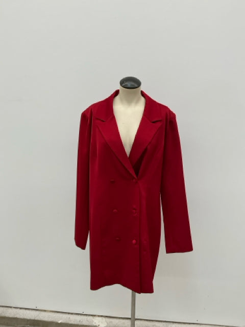 Adelyn Rae Red Longline Open Front Blazer NWT Size XL - ONLINE ONLY