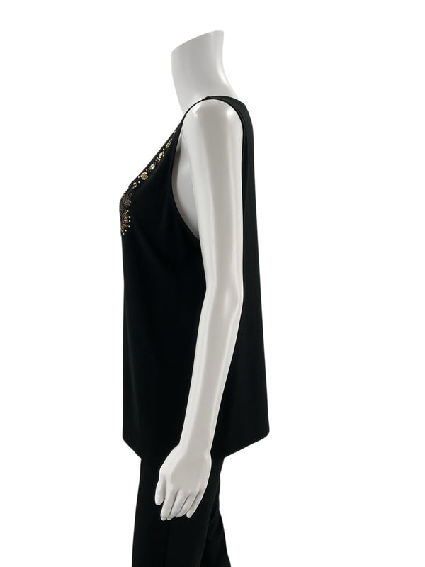 Peter Nygard Black Sequin Pre-Owned Ladies Top - Size Large