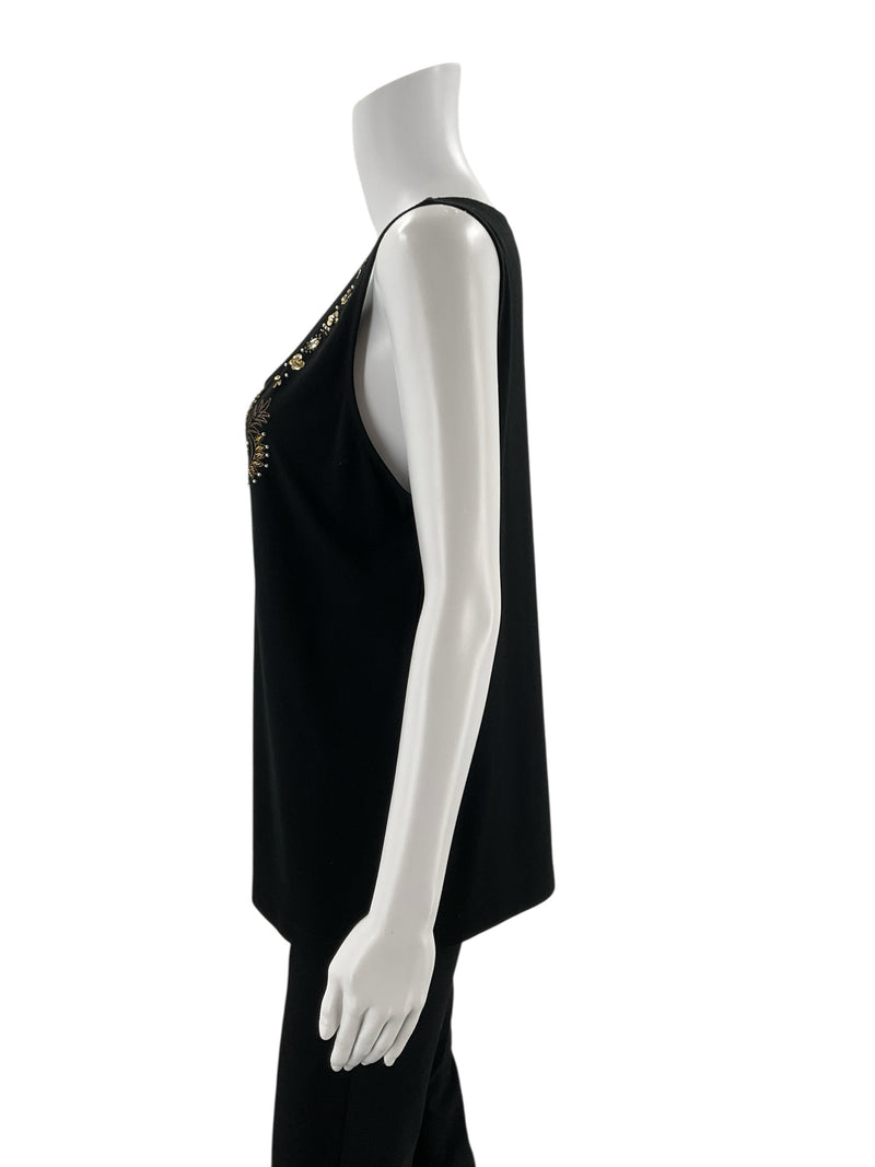 Peter Nygard Black Sequin Pre-Owned Ladies Top - Size Large