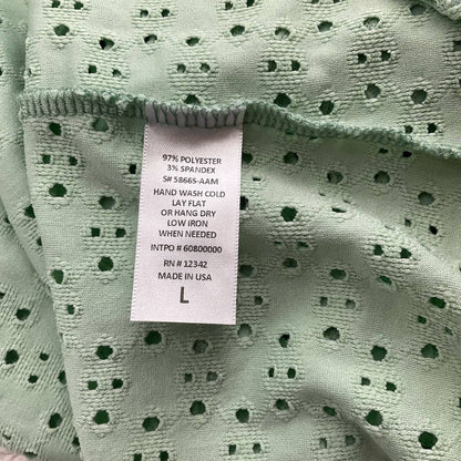 Coin 1804 Green Eyelet Pre-Owned Ladies Top - Size Small - Margaret’s Fine Consignment