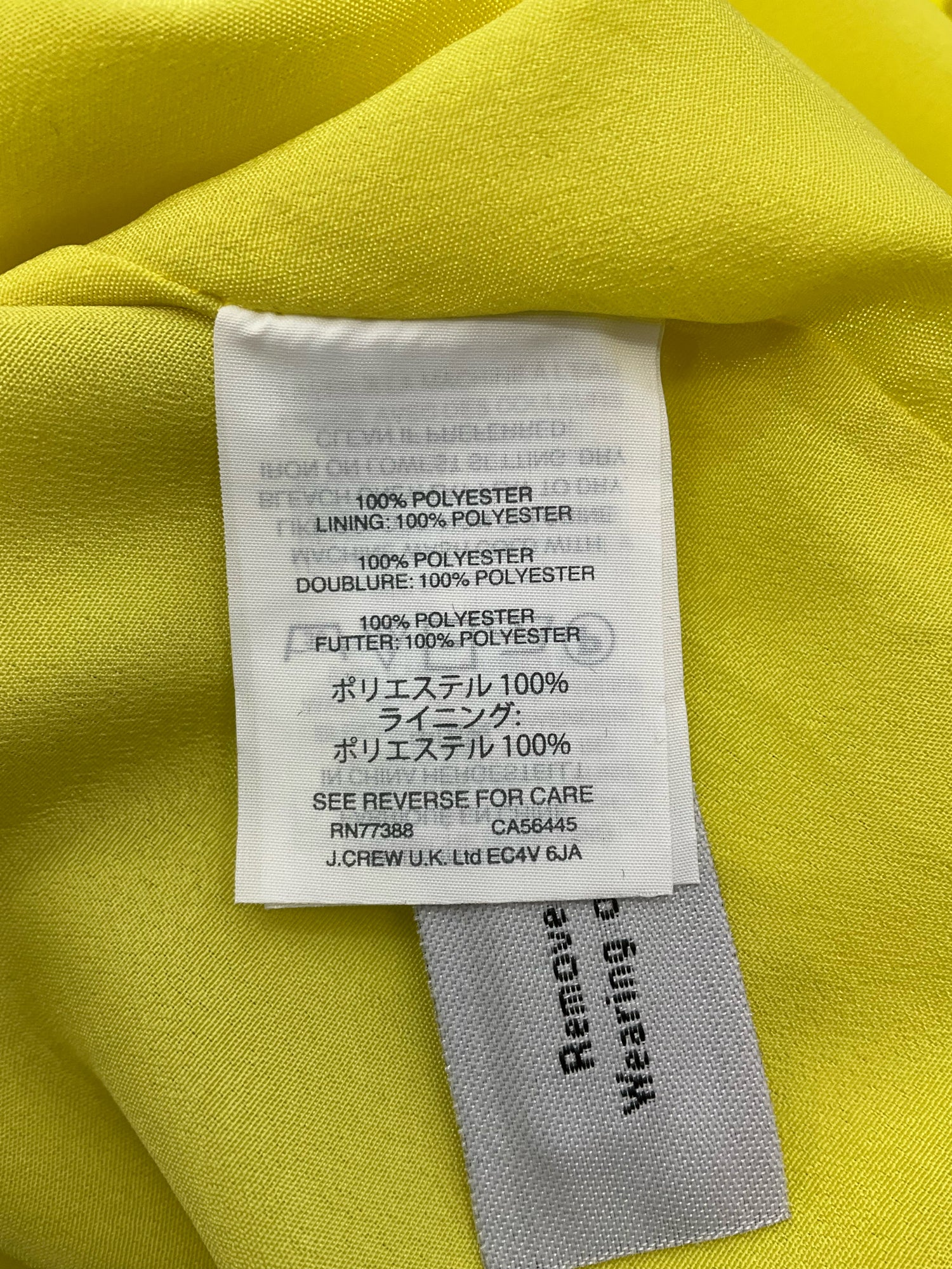 J Crew Yellow Fringe Pre-Owned Ladies Dress - Size 10