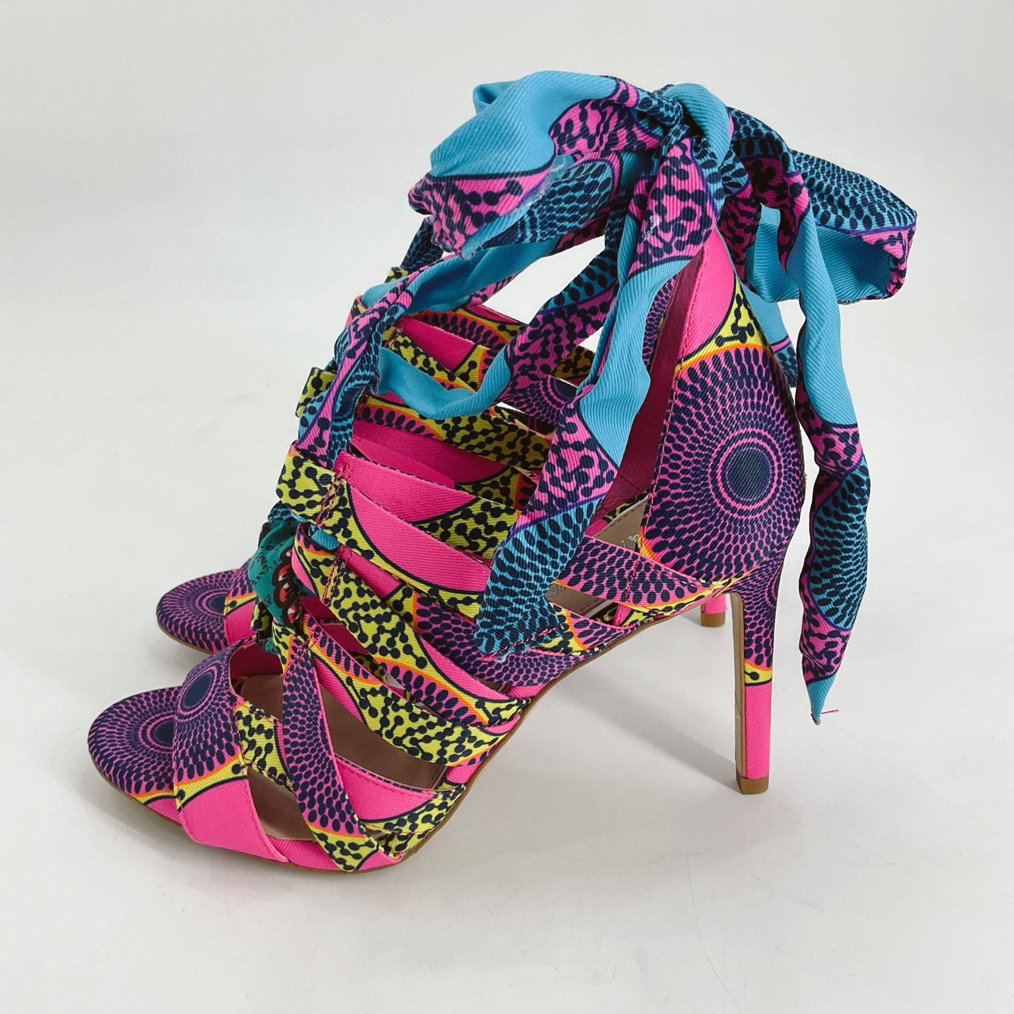 Gianni Bini Pink/Multi Print Pre-Owned Ladies Heel - Size 8 - Margaret’s Fine Consignment