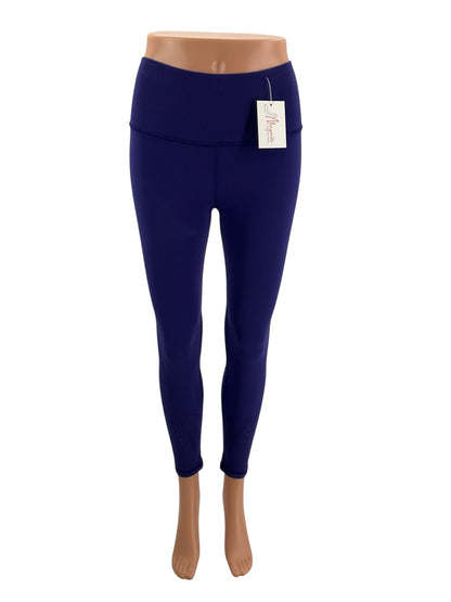 Athleta purple solid pre-owned ladies pants in size small, showcasing a comfortable fit for activewear.