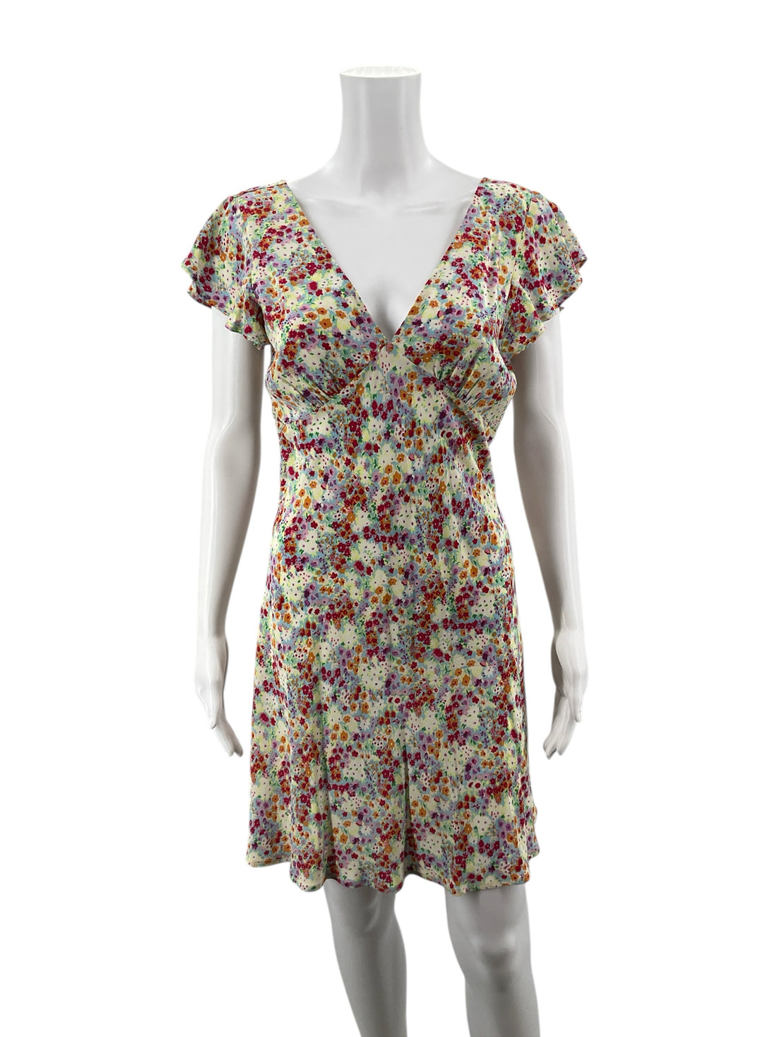 Rails Yellow/Blue/Pink Floral Pre-Owned Ladies Dress - Size Small