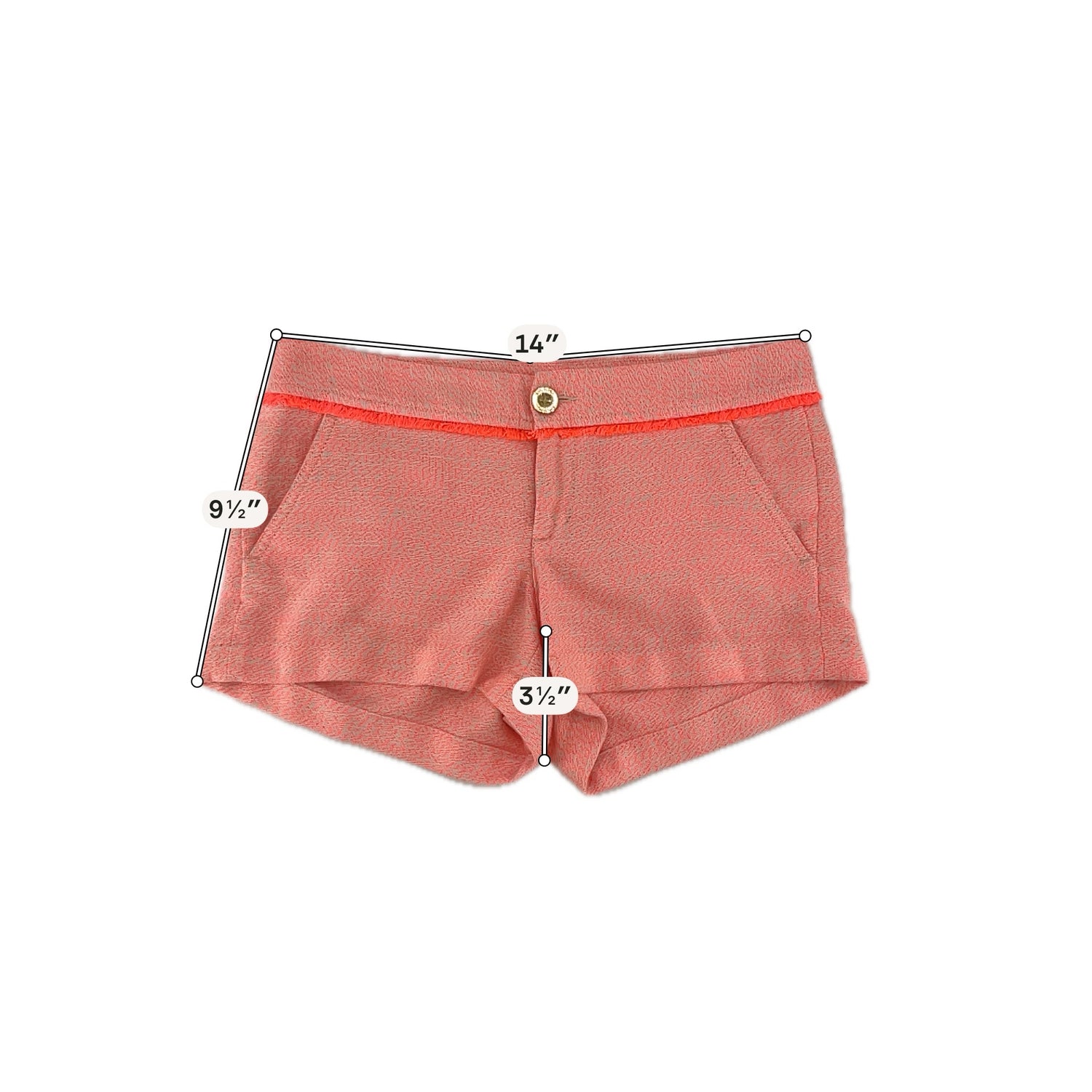 Lily Pulitzer Size 2 orange/ecru Heathered Shorts