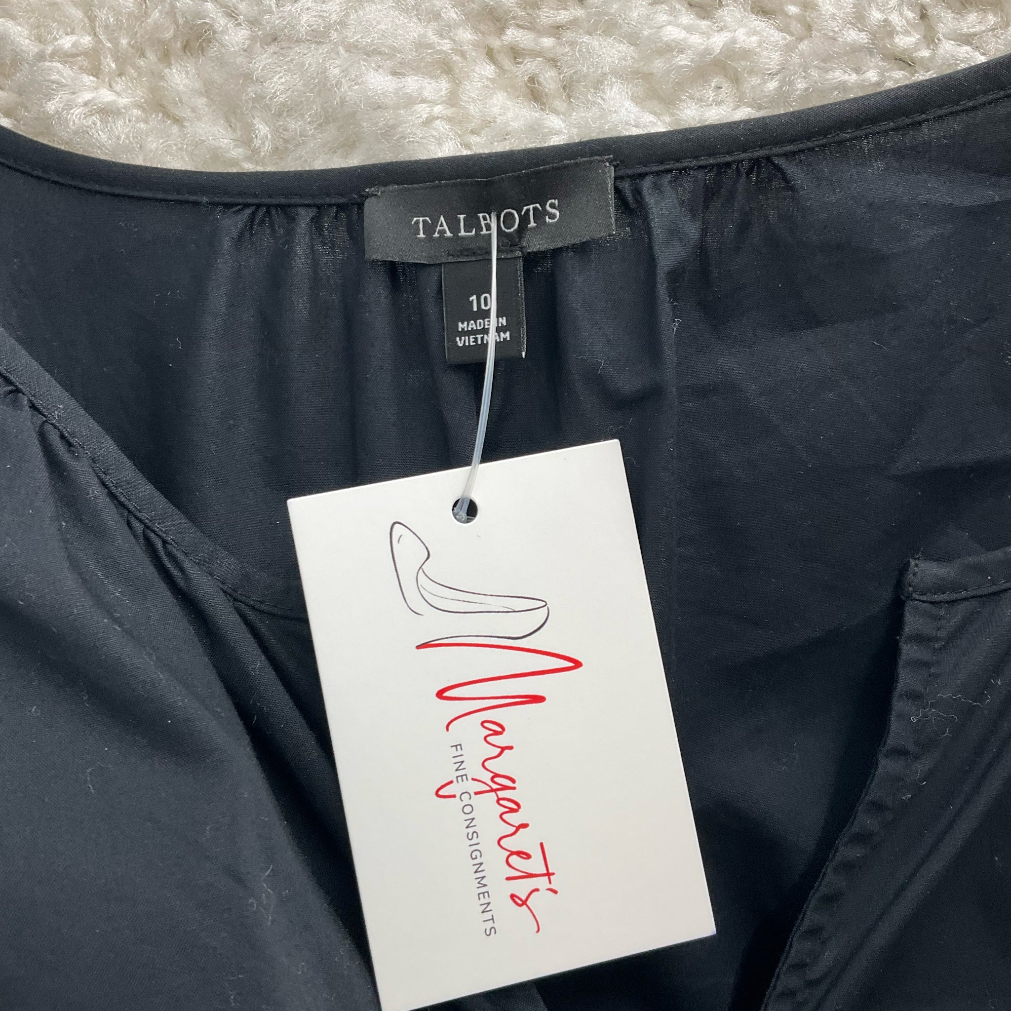 Talbots Black Solid Ladies Pre-Owned Dress- Size 10 - Margaret’s Fine Consignment