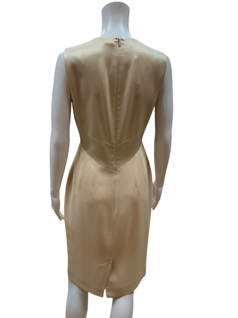 Dana Buchman Champagne Solid Pre-Owned Ladies Dress - Size 4
