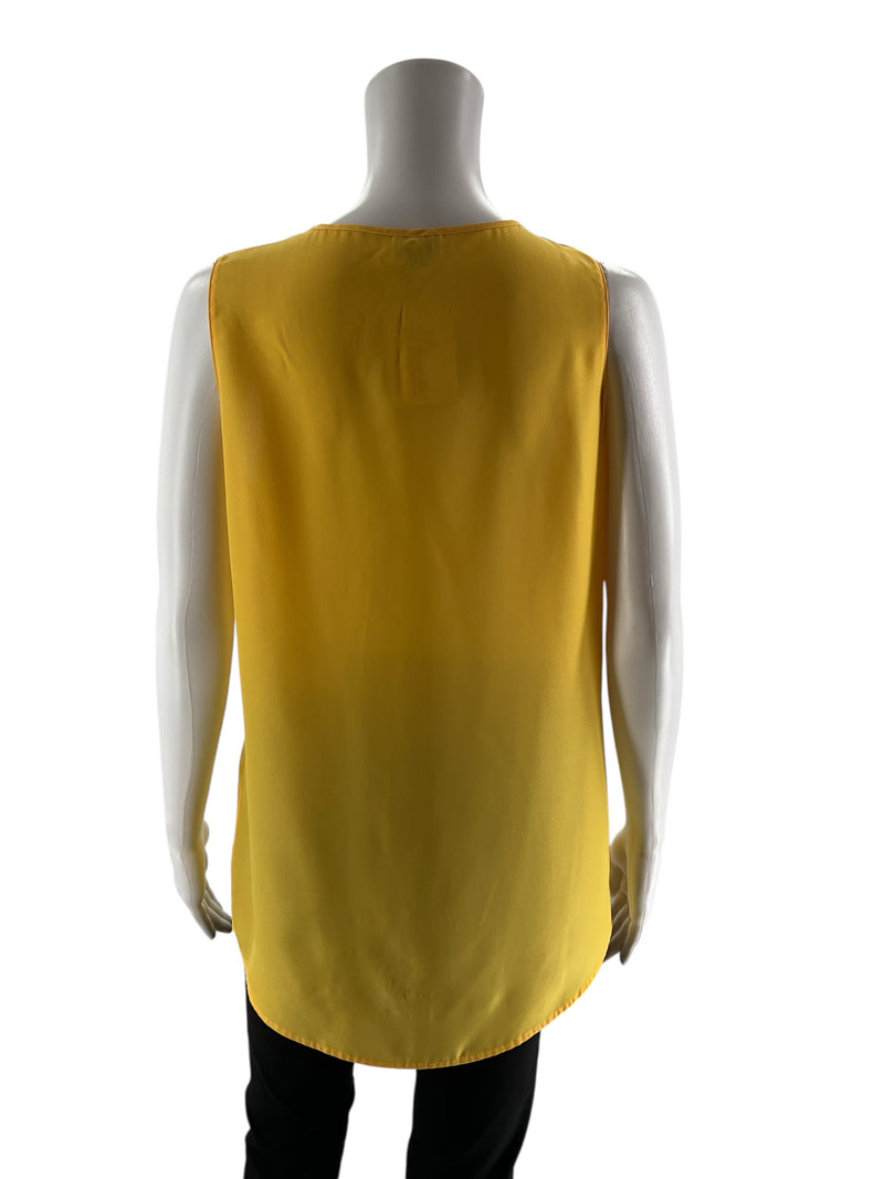 Cremieux Yellow Solid Pre-Owned Ladies Top - Size Small