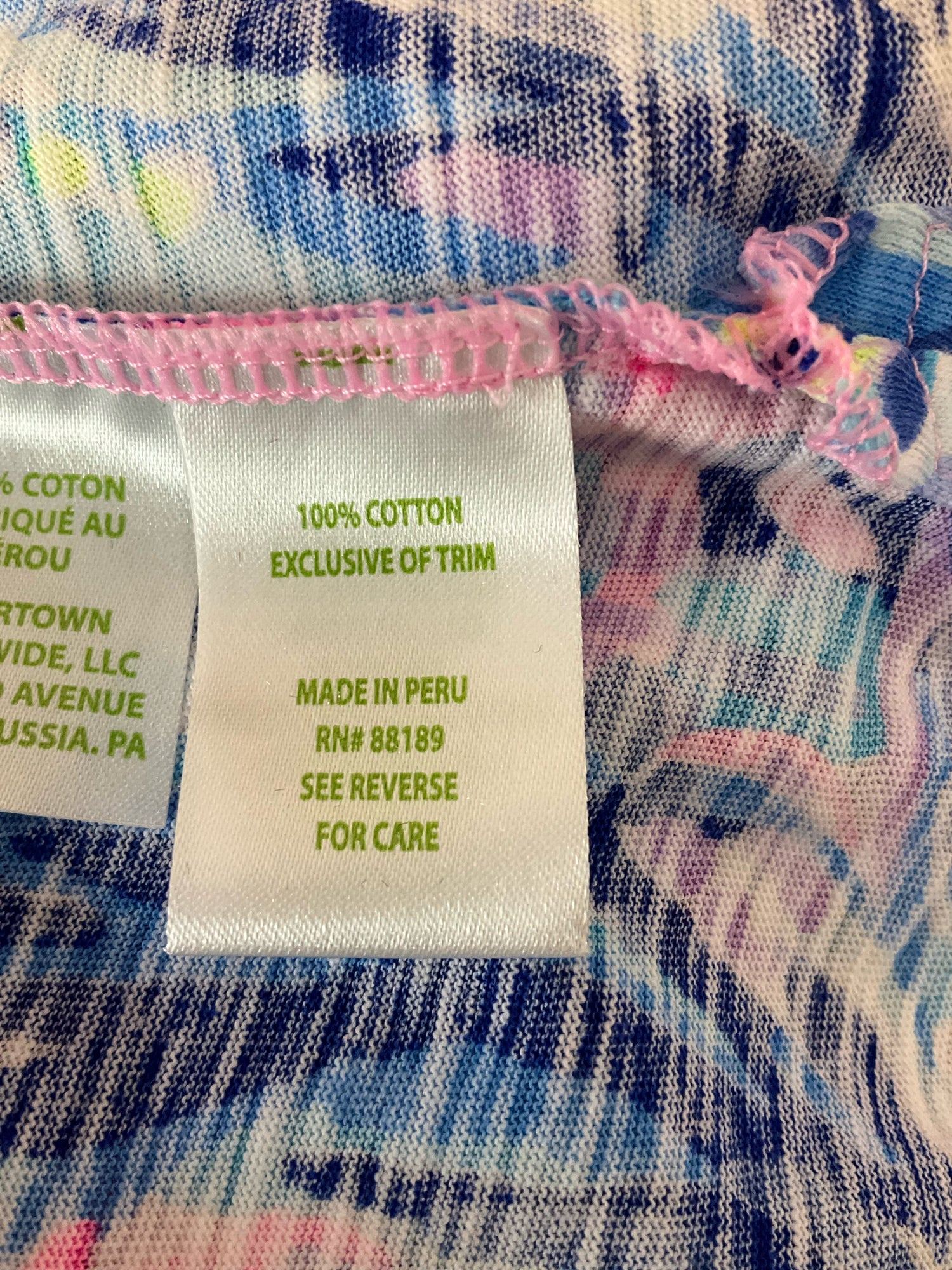 Lilly Pulitzer Katrina Tunic Top Multi Sink or Swim Print Cotton Size Large